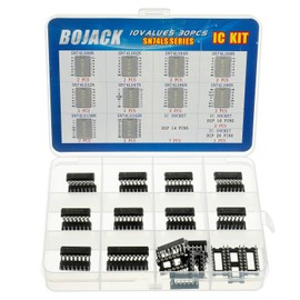 BOJACK 10 Values 30 Pcs Series Low Power Schottky Logic IC，Including:SN74LS00N SN74LS02N SN74LS04N SN74LS08N SN74LS32N SN74LS47N SN74LS86N SN74LS90N SN74LS138N SN74LS245N IC chip kit