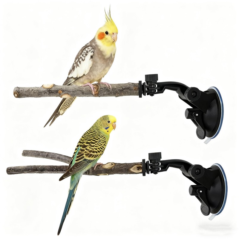 Bird Perch Stand 2 PCS, Parrot Perch Stand with Strong