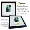 Charcoal 20x24 Shadow Box Solid Wood Display Frame with Navy