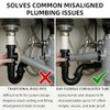 Flexible Garbage Disposal Drain Tube Replacement Kit for 1-1/2" Plumbing,