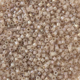 Miyuki Delica Seed Beads Bundle: Size 11/0, Beige Inside Color Lined Palette Collection DB1731, DB1732, DB1733