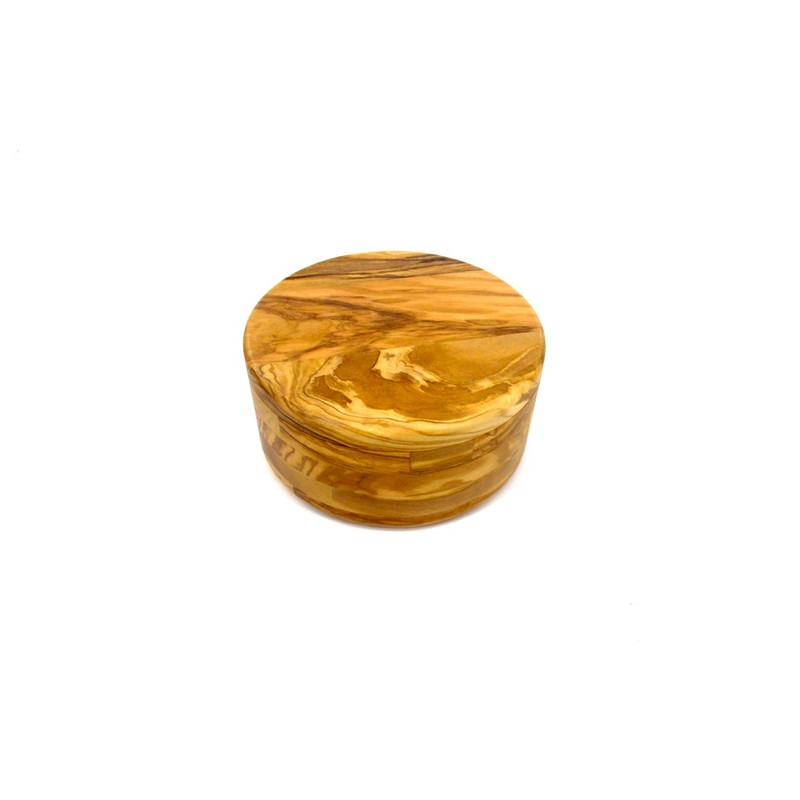 Olive Wood Salt Cellar Box Container by Trademark Innovations