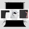Pksoiil Black Backdrop，Virtual Black Background Sheet，Fabric Wrinkle Resistance Photo Background