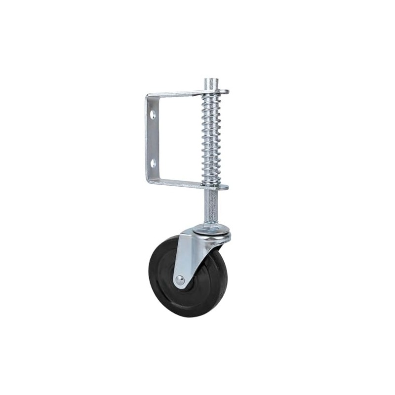 FTVOGUE 4"Rueda de Compuerta de Goma Muelle Giratorio Cargado Capacidad