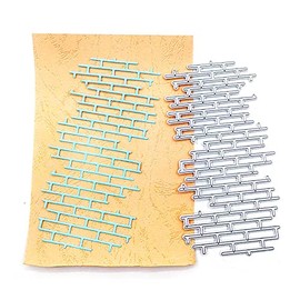 Brick Irregular Net Cutting Dies , Wall Net Die Cuts Metal Embossing Stencils Template Mould for Card Scrapbooking and DIY Craft Album Paper Card Decor