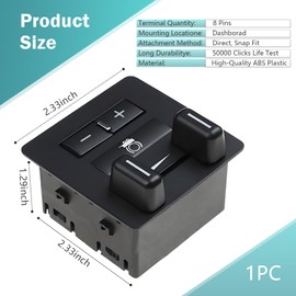 15926102 Trailer Brake Control Switch, Brake Controller Compatible with Chevy Avalanche Silverado 1500 2500 3500 Suburban Tahoe GMC Sierra Yukon XL 1500 2500, Replaces 15823719 601226