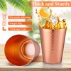 Nuogo 12 Pieces Aluminum Drink Cup, Copper Water Tumblers,14 oz