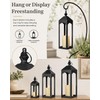 GYKLE Set of 3 Metal Decorative Lanterns Indoor & Outdoor