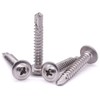 #10 x 1-1/2" Stainless Wafer Head Self Drilling Screw Phillips