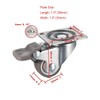 bayite 4 Pack 1" Low Profile Casters Wheels Soft Rubber