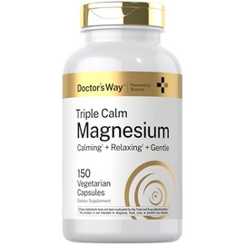 Doctors Way Complejo de Triple Magnesio  150 Cpsulas  Suplemento de Citrato, Glicinato y Malato  Frmula Vegetariana, Sin OMG ni Gluten                
