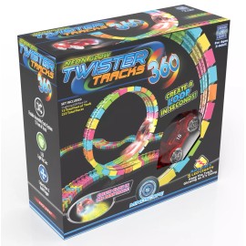 Mindscope Twister Trax 360 13' Glow in the Dark Track Sports Car Series