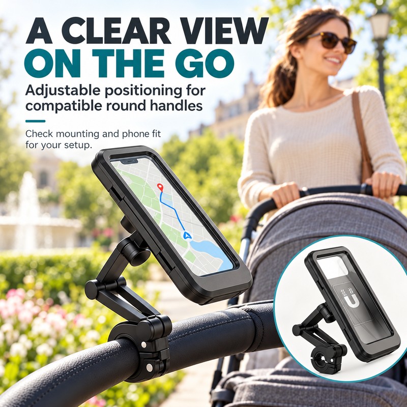 Waterproof Phone Holder with 360 Degree Rotation Adjustable Anti Shock