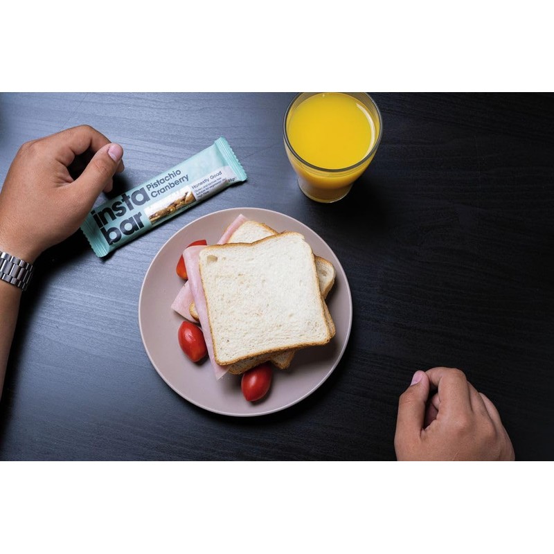 instabar(インスタバー) ピスタチオ & クランベリーバー 35g×3本(グルテンフリー ギルトフリー プロテイン)