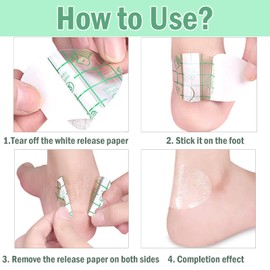 Self Adhesive Invisible Heel Anti-Wear Sticker, 40PCS Heel Protector Sticker, Waterproof Anti-Wear Foot Care Protection Pad for Prevent Heels Rubbed, Transparent (40PCS, 1)