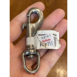 Unbranded (1) Vtg NOS Metal Flag Pole Swivel Flag Snap Clip Spring Loaded 3-3/8” Length