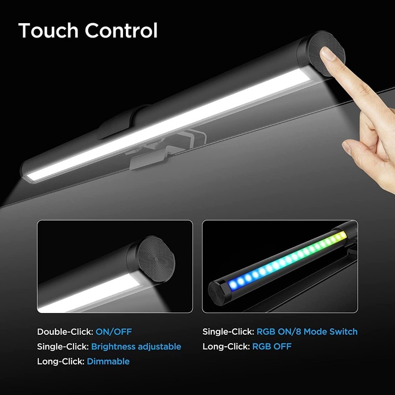 Kitmose RGB Monitor Light Bar Dual USB Reading Screen Lamp