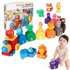 MOONKATE Farm Animals Montessori Train Set Toys, Sorting Counting Matching