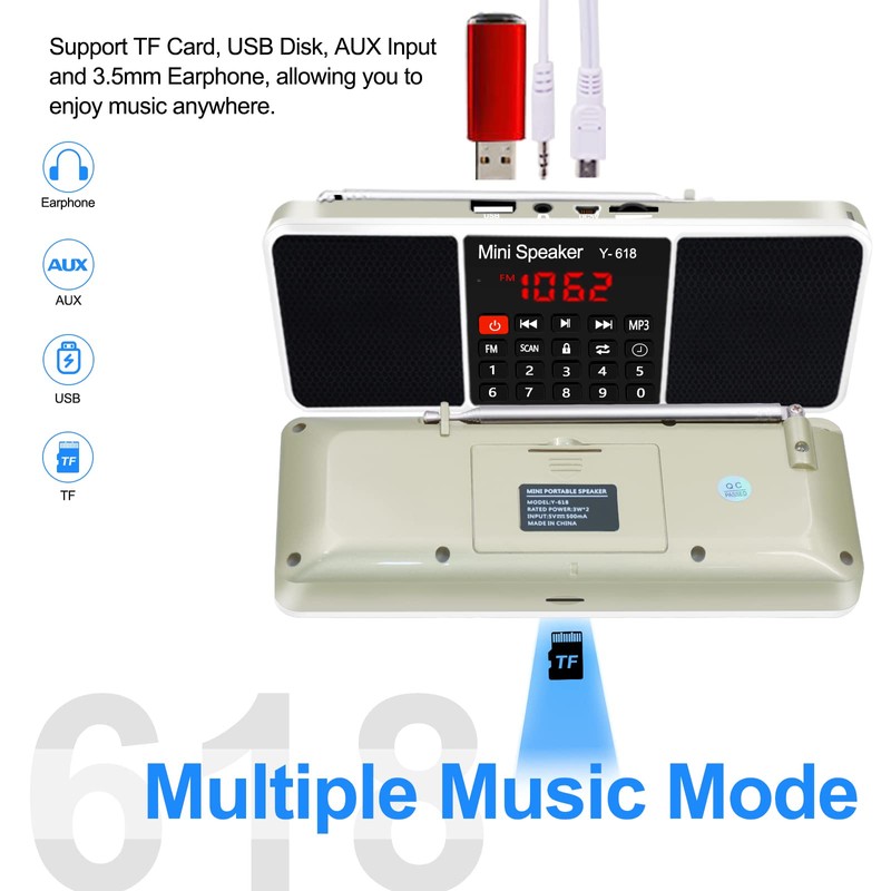 LEFON Multifunction Digital FM Radio Media Speaker MP3 Music Player