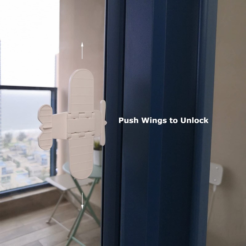 Makibi Child Safety Lock for Sliding Glass Door, Slide Closet