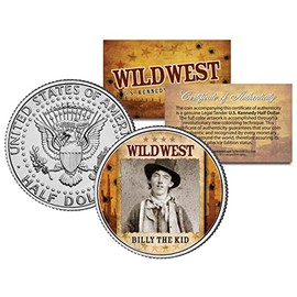 Billy The Kid Wild West Series JFK Kennedy Half Dollar U.S. Coin with Certificate and Capsule