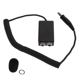 150cm/59.06in Universal Aviation Headset Cable Adapter Helicopter U174 Male to GA Framale Connector