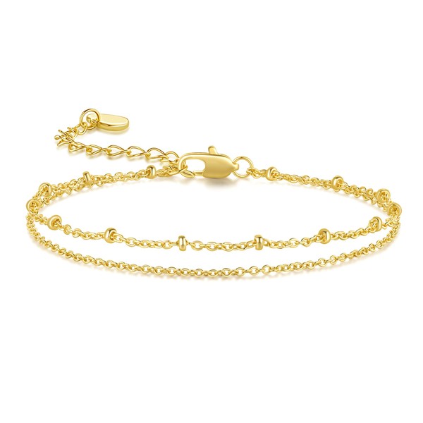 LEMKAY Gold Bracelets for Women 14K Gold Bracelets for Women