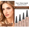 3D Eyebrow Pencil, Waterproof, Microblading Eyebrow Pencil with 4 Fork