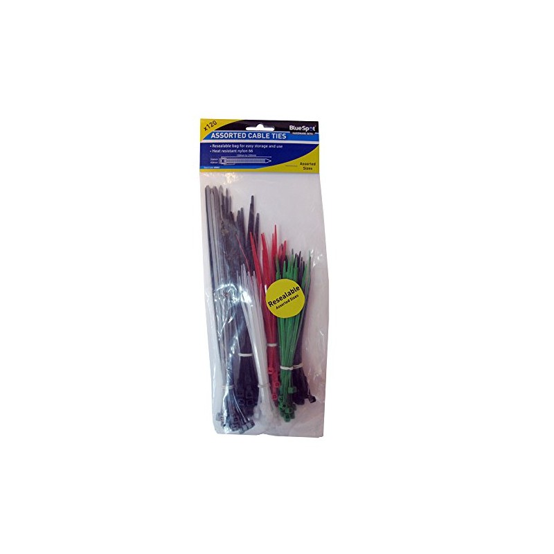 Blue Spot 40062 Cable Ties - Mixed (120-Piece)