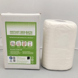 Easy Bath 100% Biodegradable No Rinse Bathing Wipes, Hypoallergenic Bed Bath Wipes with Managed Release Technology, Full Shower with Just 20ml of Water (1 Roll, 125 Wipes)