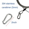SSACK 4mm(5/32inch) 3.3ft 5ft 6.6ft 9.9ft Braided Stainless Steel Coated