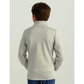 HUK Unisex Coldfront+ 1/4 Zip, Performance Fishing Jacket for Kids, Harbor Mist Heather