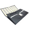 Lockable Leather Travel Wallet Organiser Document Holder. (Black)