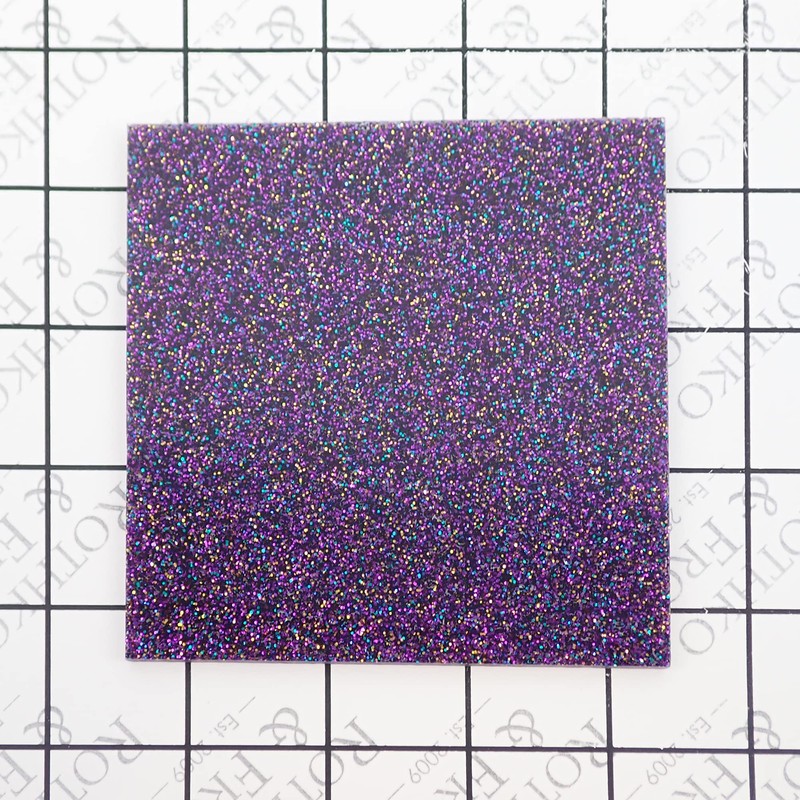 Incudo Purple Holographic Glitter Acrylic Sheet - 150x125x3mm
