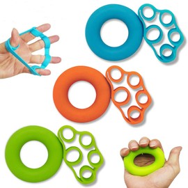 Hand Grip Strengthener & Finger Stretcher,Finger Grip Exerciser Strength Trainer,Forearm Grip Workout for Climbing Basketball Relieve Wrist Carpal Tunnel Pain-6pcs