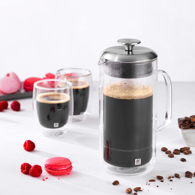 ZWILLING Sorrento Doppwandige Espresso-Gläser, 2x80 ml, Borosilikatglas, Thermogläser, hitzebeständig, 2-tlg