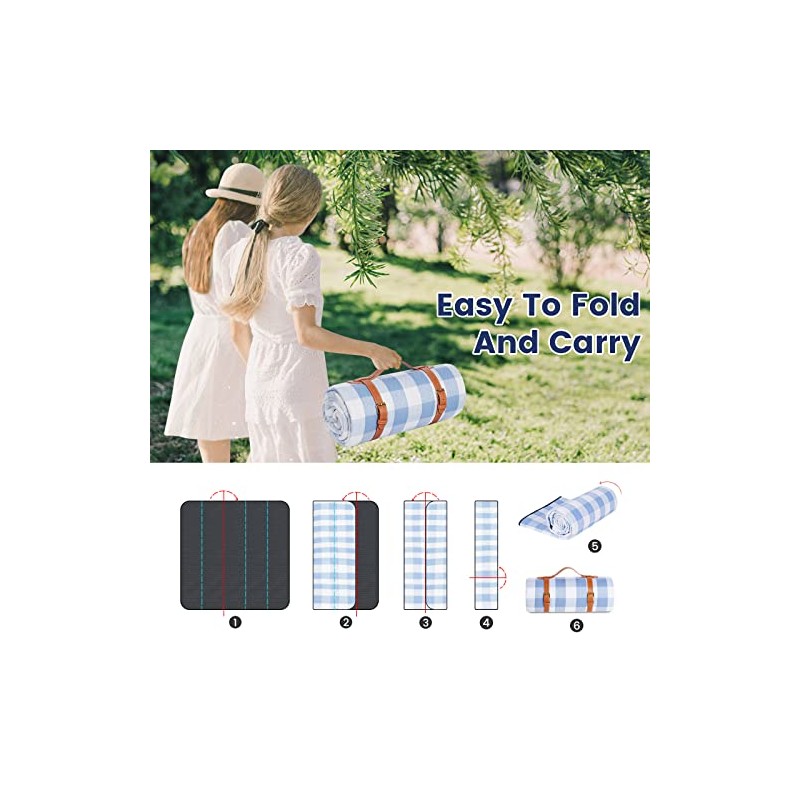 sapsisel - Manta de Picnic de 80 x 80 Pulgadas,