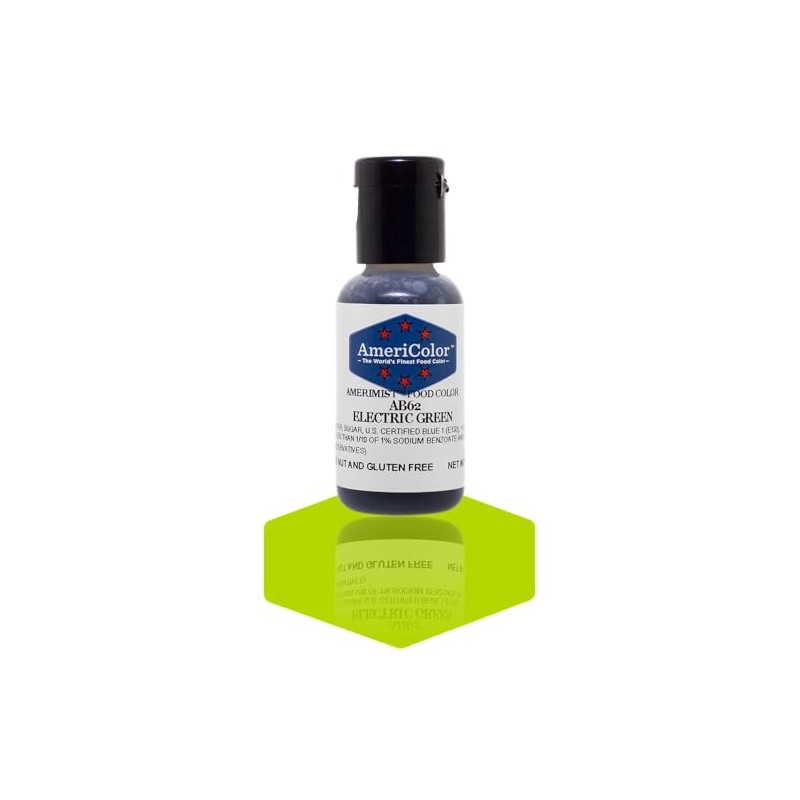 AmeriColor AmeriMist Electric Green Airbrush Food Color, .65 oz