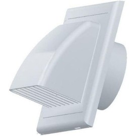 Byson 125mm / 5" White Air Vent Grille Gravity Flap External Ventilation Cover Ducting