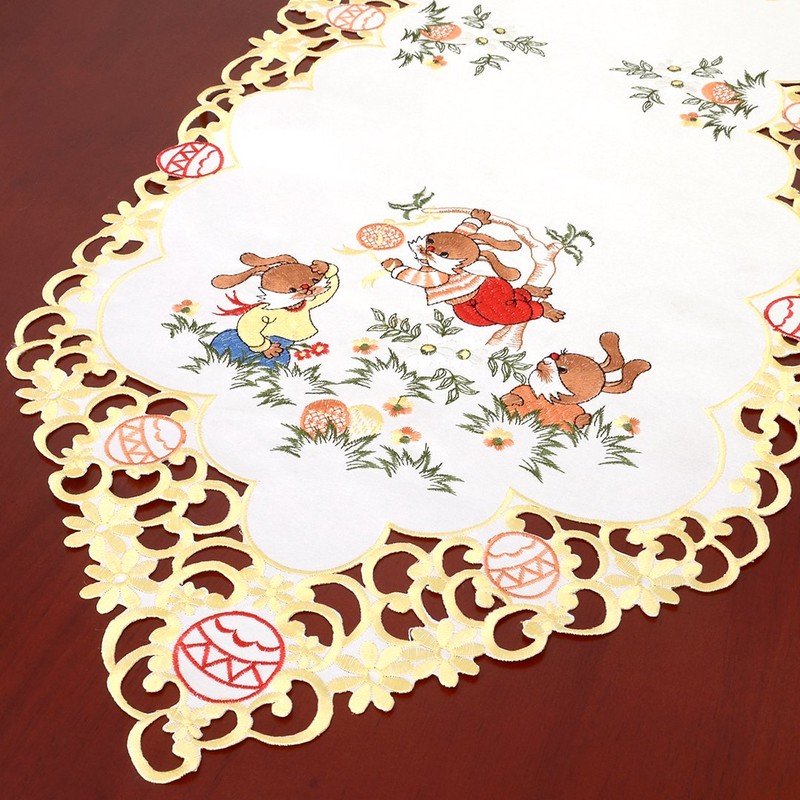 Simhomsen Embroidered Easter Bunny and Eggs Table Linen, Runners 15