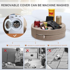 WILLOW WEAVE Couch Cup Holder – Sofa Drink Holder Buddy, Couch Caddy Cupholder Organizer for Bed, Backseat, TV, RV, Car, Man Cave, Backseat - Lightbrown