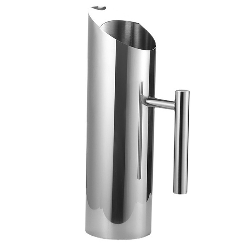 Stainless Steel Water Pitcher with Ice Guard 1.5L Capacity Ergonomic