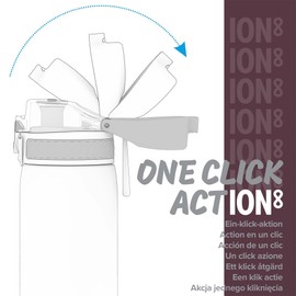 ION8 Vacuum Insulated Stainless Steel Water Bottle, 1 Litre, 920 ml, Leak-Proof, One-Handed Opening, Secure Locking, Dishwasher Safe, Carry Handle, Durable, Ideal for Sports and Yoga, Pastel Green