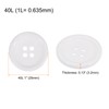 HARFINGTON 60pcs 40L Sewing Buttons 1"(25mm) Resin Round Flat 4-Hole