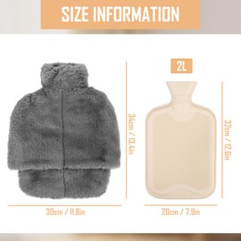 Foot Warmer Without Electricity, Hot Water Bottle Feet, Foot Warmer Hot Water Bottle, 2-in-1 Foot Hot Water Bottle for Women/Men/Adults, Foot Heating Pads for Cold Feet in Winter (36 x 32 cm)