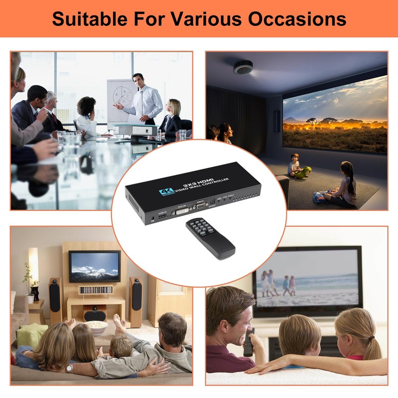 WrixWric 4K Seamless Splicing TV Wall Processor - HDMI &
