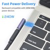 Poyiccot USB C Right Angle Adapter, [240W Fast Charging &