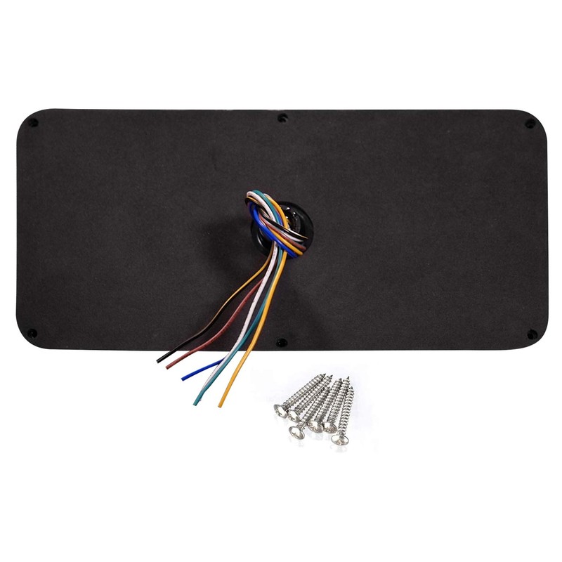 Partsam Rectangular Triple LED Trailer Tail Light Red RV Camper