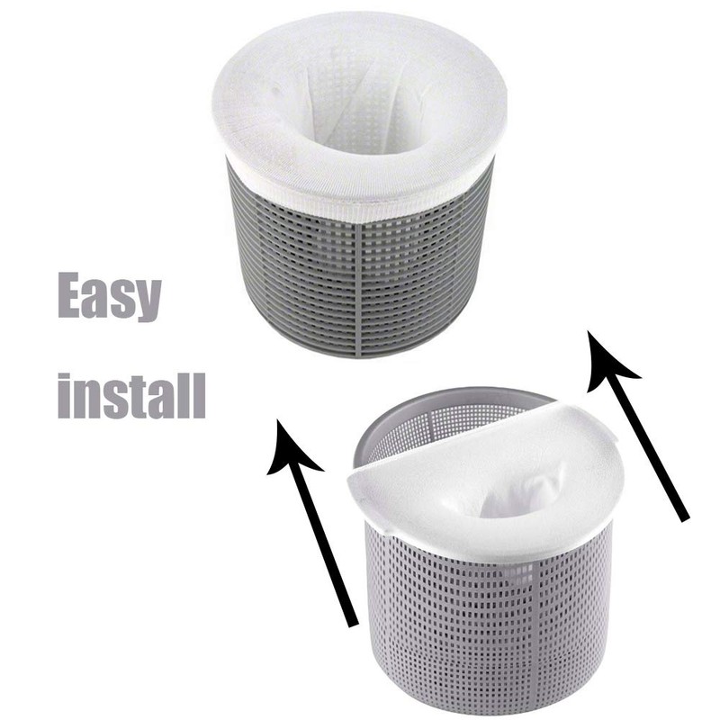 VSECUON Pool Skimmer Socks,12 Pack Pool Filter Socks Reusable Pool