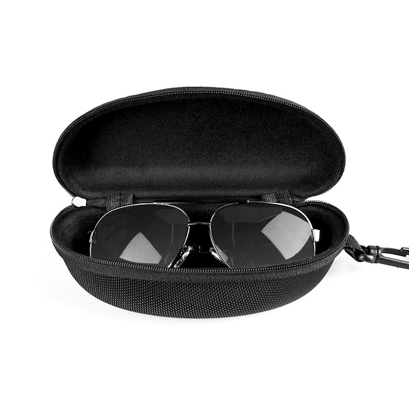 Yamrots 3pcs Zipper Hard Sunglasses Cases Portable Travel Eyeglasses Cases